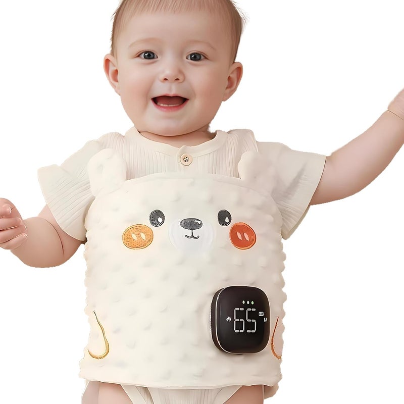 ISANPAN New Generation Baby Colic and Gas Relief - Baby Heating/Vibrating Tummy Wrap,Slight Vibration And Gentle Heat Relief of Upset Stomach And Helps Baby Fall Asleep - Image 1